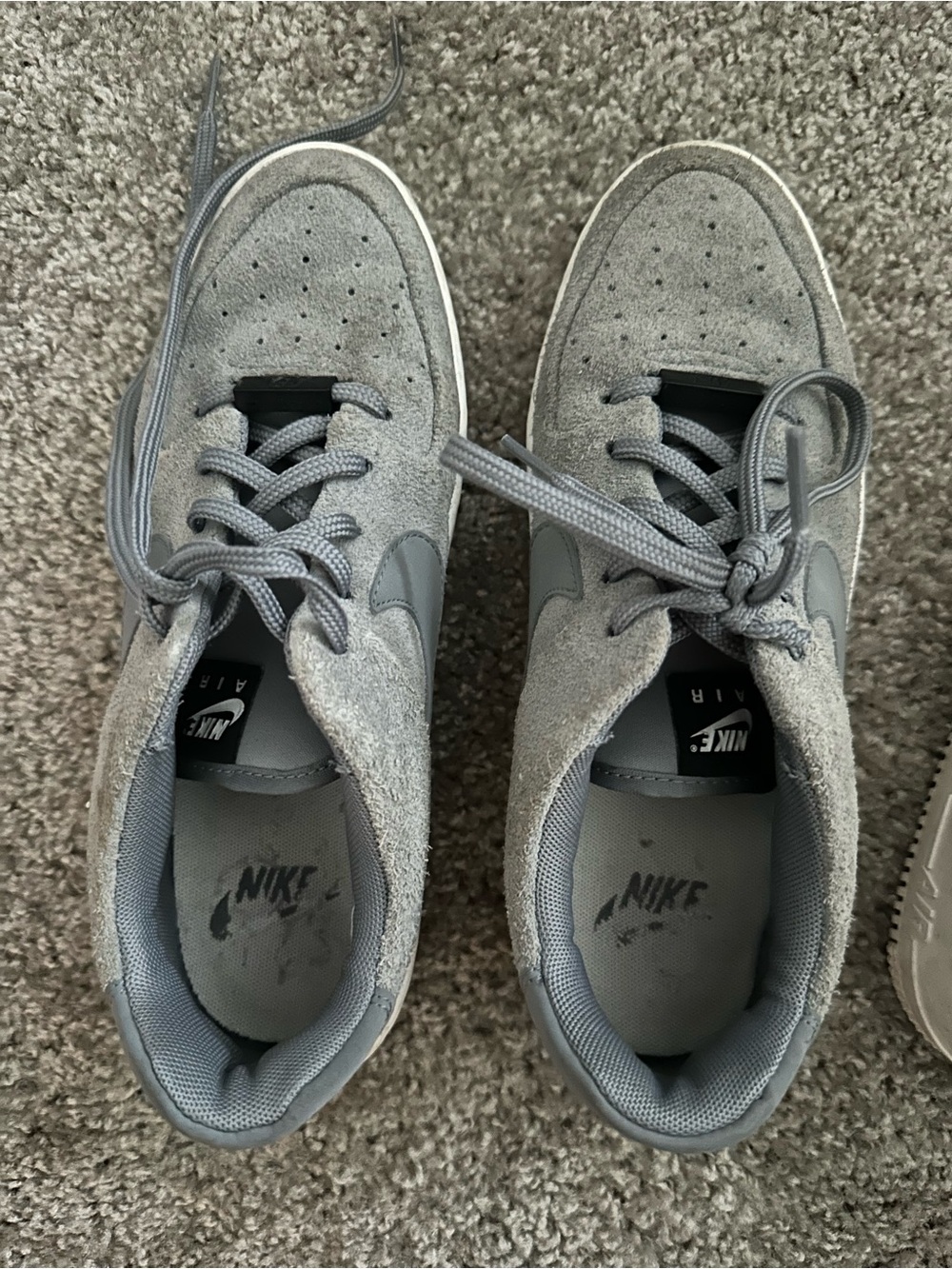 Nike Gray Suede Low-Top Sneakers